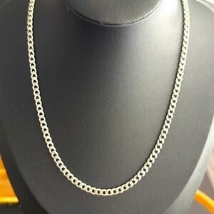 Thick Italian Sterling Silver Cuban Link Necklace